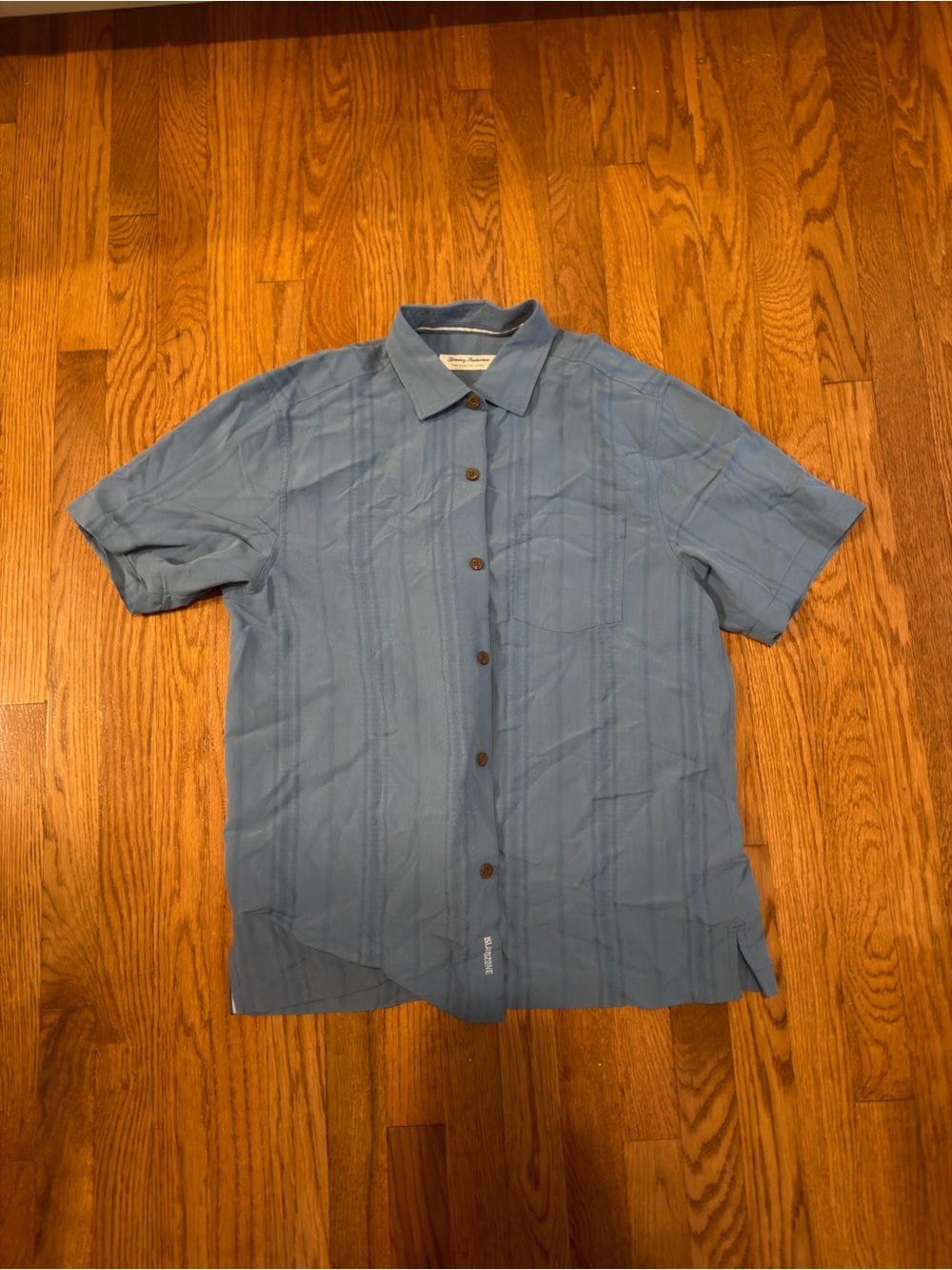 Tommy Bahama Slate Blue Short-Sleeve Button-Down Camp Shirt